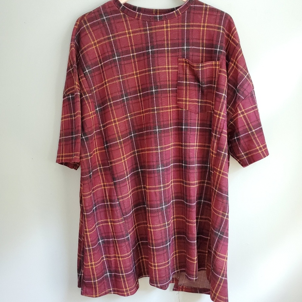 ZARA Flannel Shirt Dress